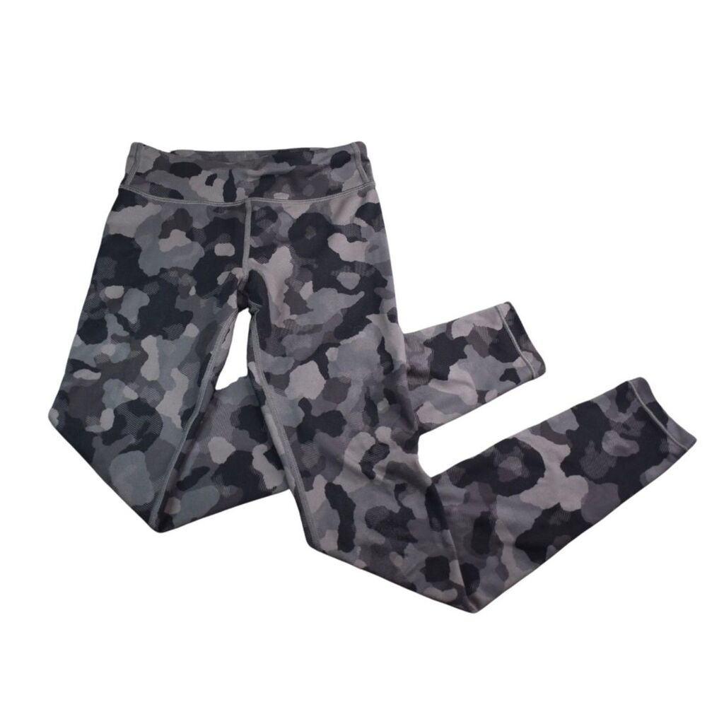 Athleta Girl Printed Chit Chat Tight Black Gray Camo Athleticwear Girls Large